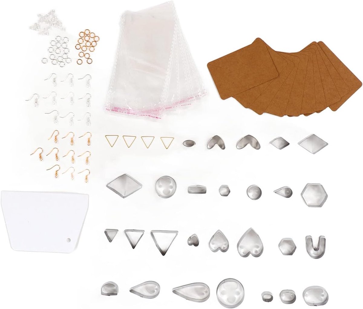 Klei Cutter Set - Sieraden Maken - Ambachtelijke Creaties - 27-delige Roestvrij Staal - Diverse Vormen - Zilverkleurig