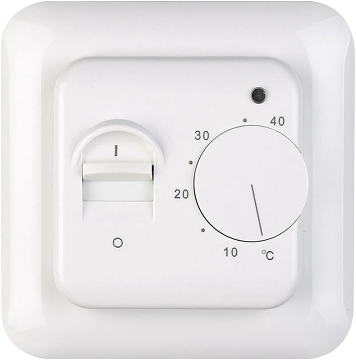 Vloerverwarming Thermostaat - Verstelbare Regelaar - Temperatuur Instellen - Mechanisch Knopontwerp - 16A Stroomcapaciteit - Wit