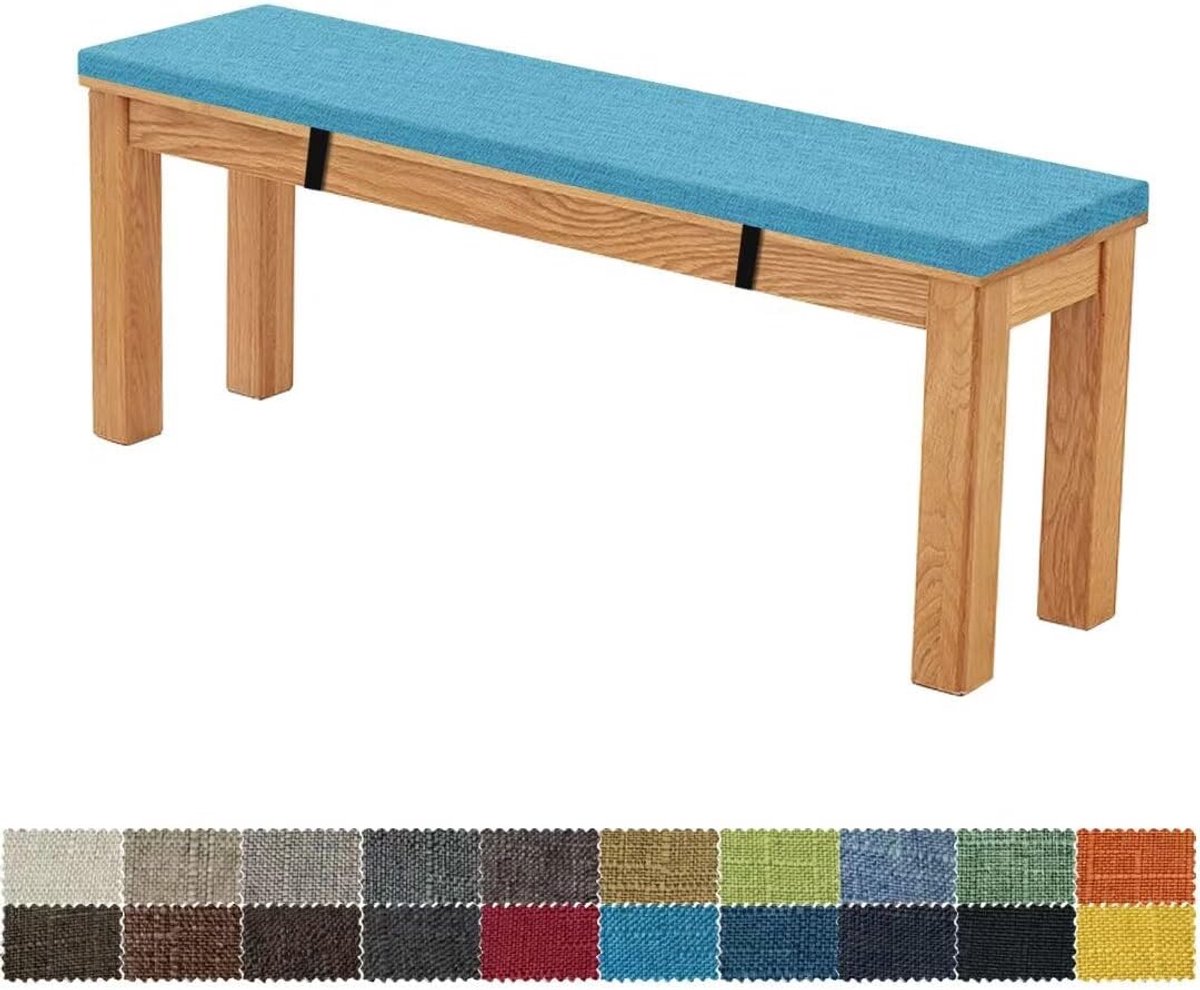 Bankkussen - Zitkussen Buiten - Comfortabel Zitten - Traagschuim Vulling - 170 x 45 cm - Blauw