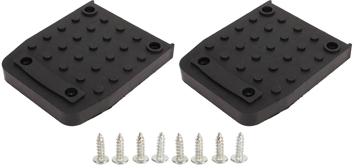 Antislip Zoolplaten - Vervangende Voetplaten - Steiger Stabiliteit - Nylon PVC Combinatie - 105 x 84 mm - Zwart