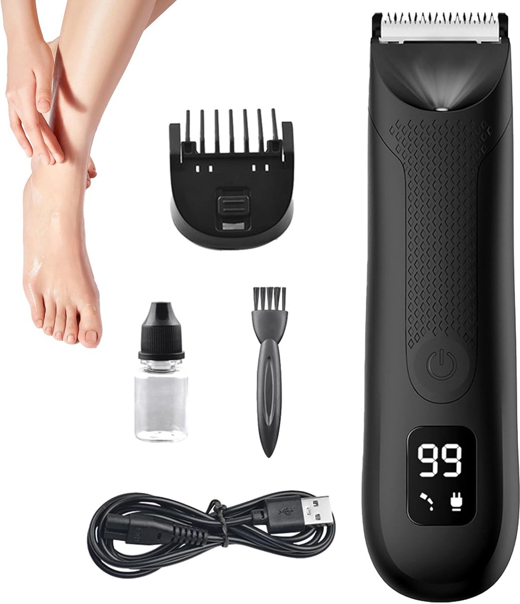 Elektrische Trimmer - Baard Shaver - Persoonlijke Verzorging - Stil en Draadloos - 4 Lengtebeschermers - Zwart