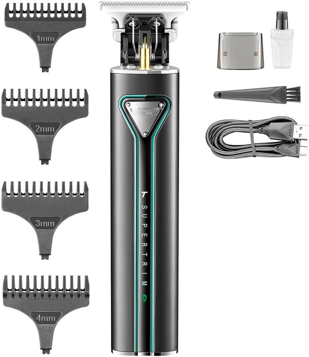 Haartrimmer voor mannen - Elektrische baardtrimmer - Professioneel kapsel - Zero gapped messen - 250 minuten gebruik - Groen