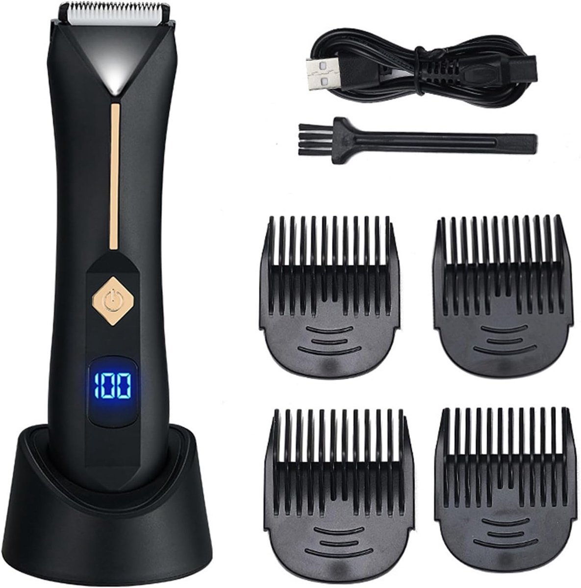 Lichaamshaartrimmer - Scheerapparaat Verzorgingstool - Persoonlijke Verzorging - Nat en Droog Gebruik - 90 Min Gebruik - Zwart