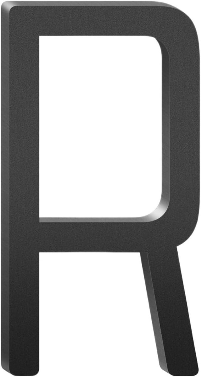 Huisnummer Letter - Buitenbordje - Huis Identificatie - Aluminium Legering - 10 Inch - Zwart