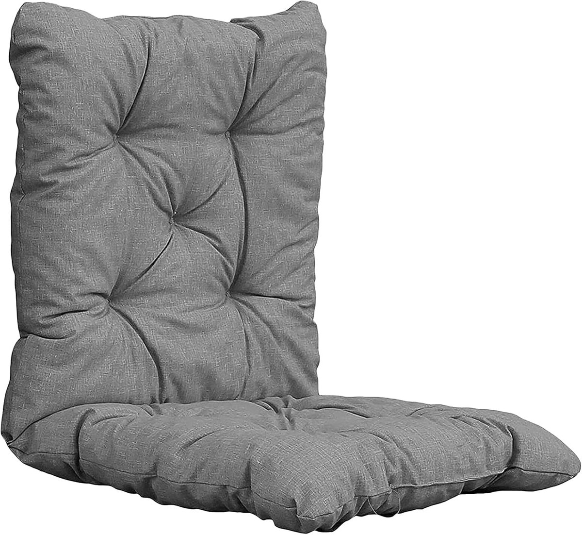 Stoelkussen Hoge Rugleuning - Tuinstoel Kussen - Buiten Zitten - Dikke Comfortabele Vulling - 100 x 50 cm - Hart Patroon