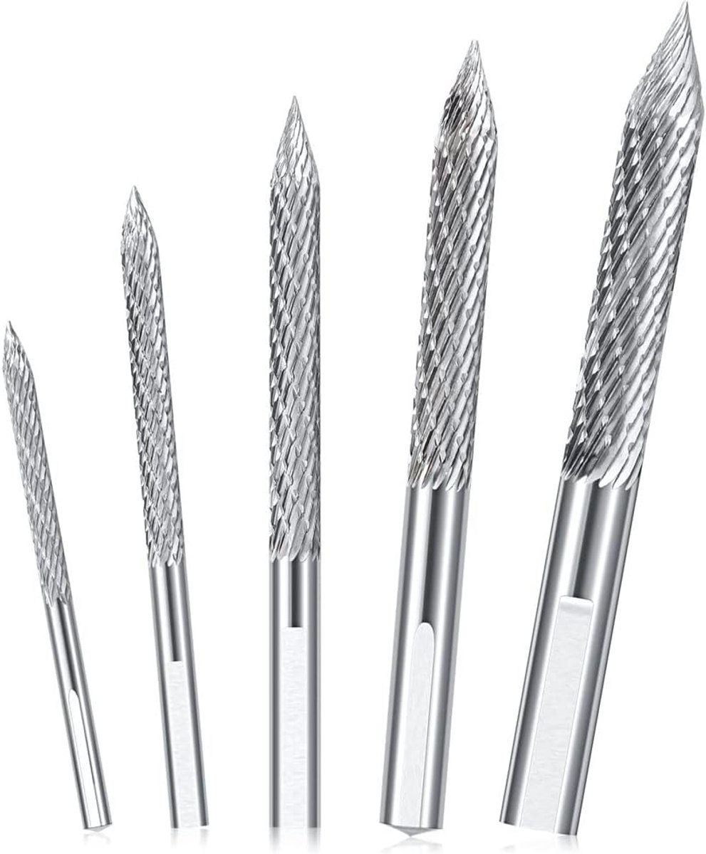 Bandenboor Set - Reparatieset - Banden Repareren - Hardmetalen Boren - 5 Delig - Zilver