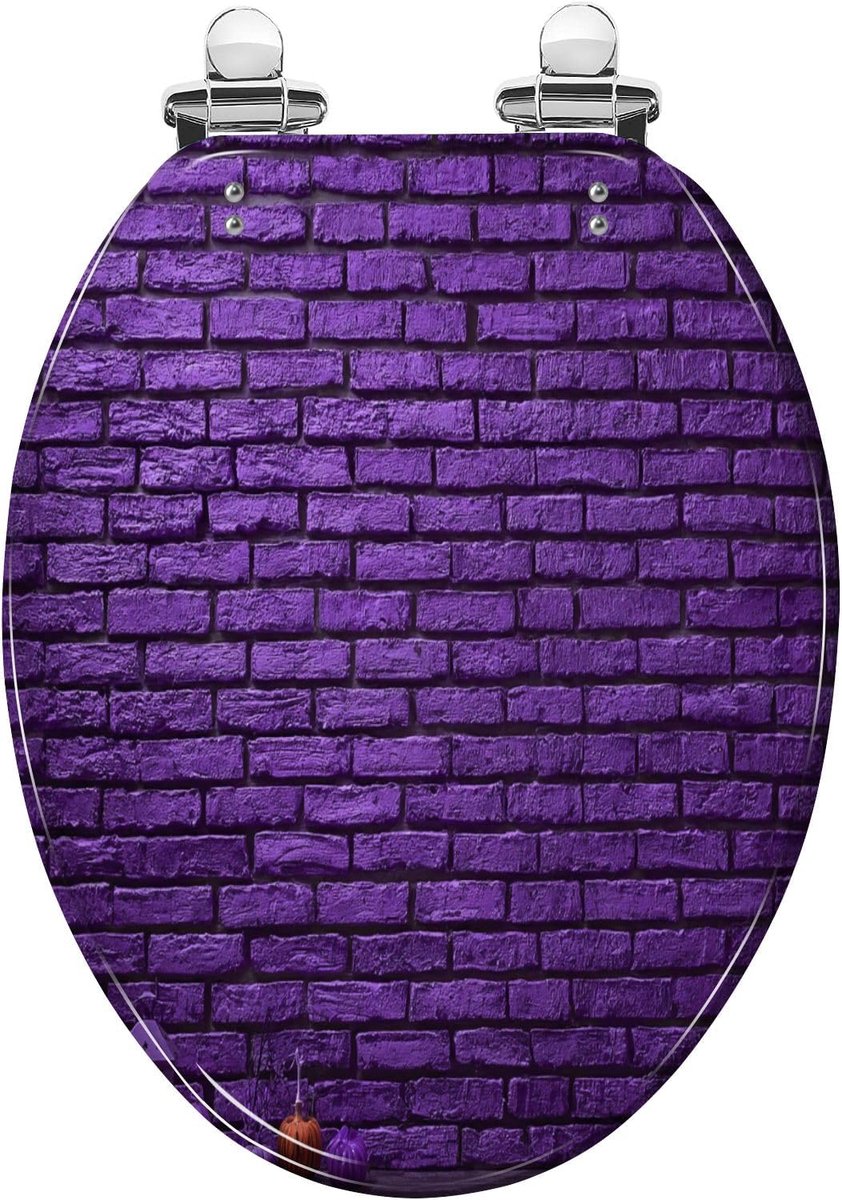 Toiletbril - WC Deksel - Badkamer Decoratie - Zacht Sluitend Deksel - Langwerpig Formaat - Violet Baksteen