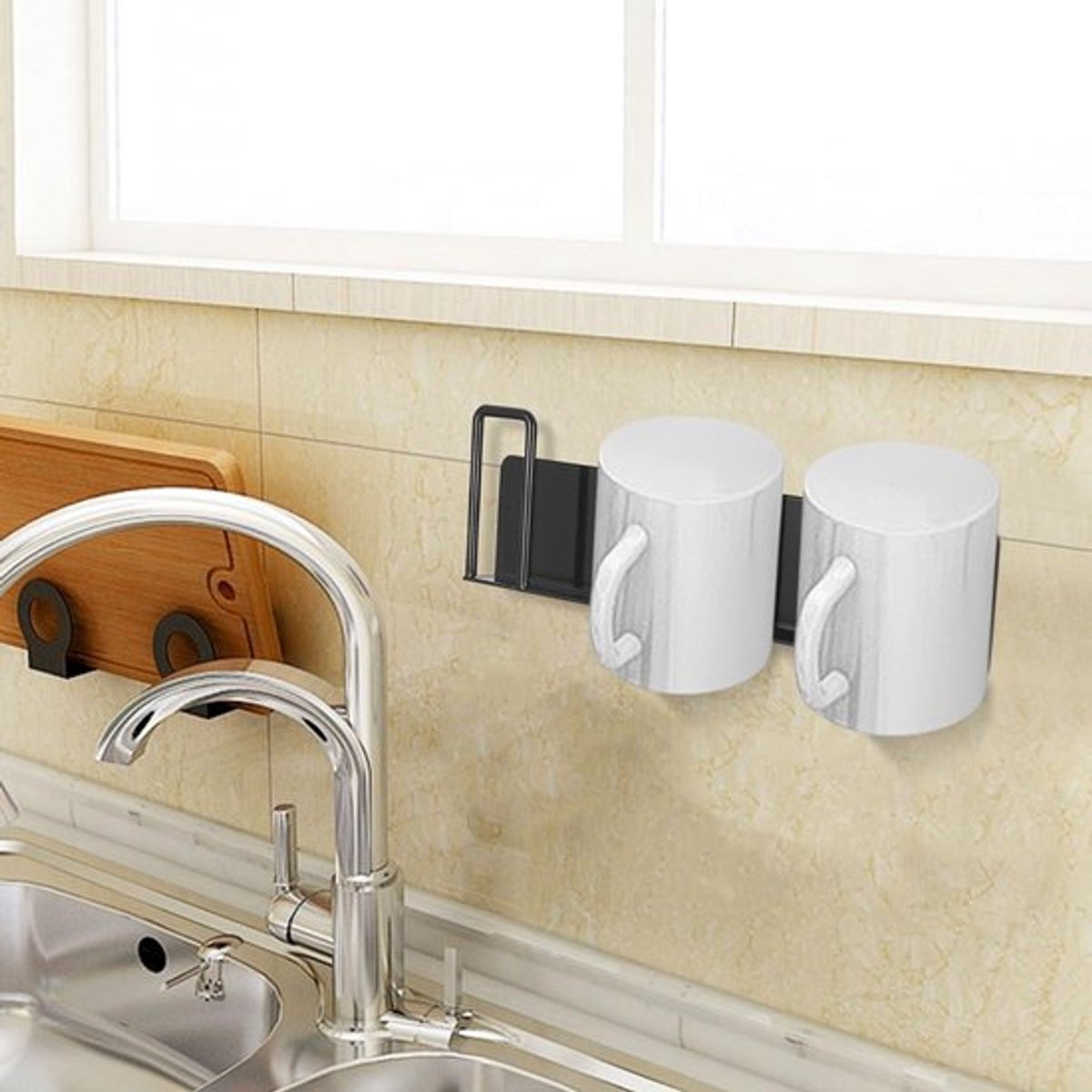 NTHProducts - Wandhouder voor Koffiekopjes - Koffie Cup Holder - Duurzaam en Stevig