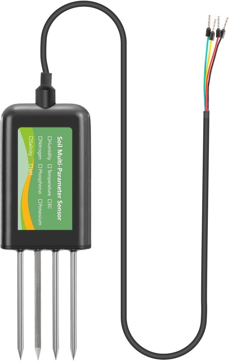 Bodem Sensor - PH Meter - Planten Groei - Hoge Nauwkeurigheid - IP68 Waterdicht - Zilver