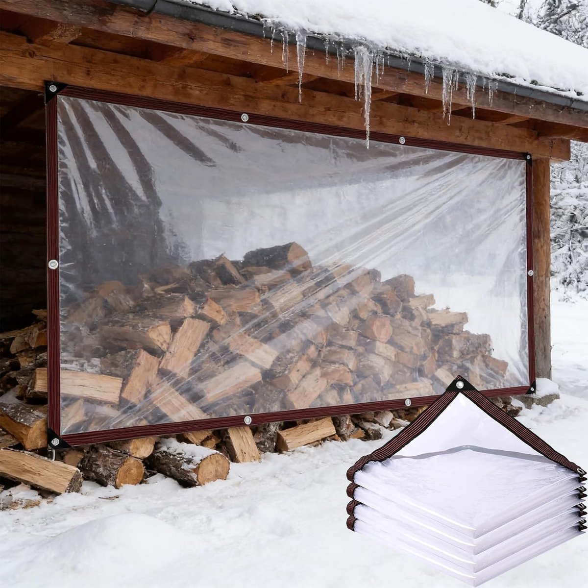 Waterdicht Tarpaulin - Zeil Afdekzeil - Bescherming Buiten - 99% Transparant - 190x330 cm - Kleurloos