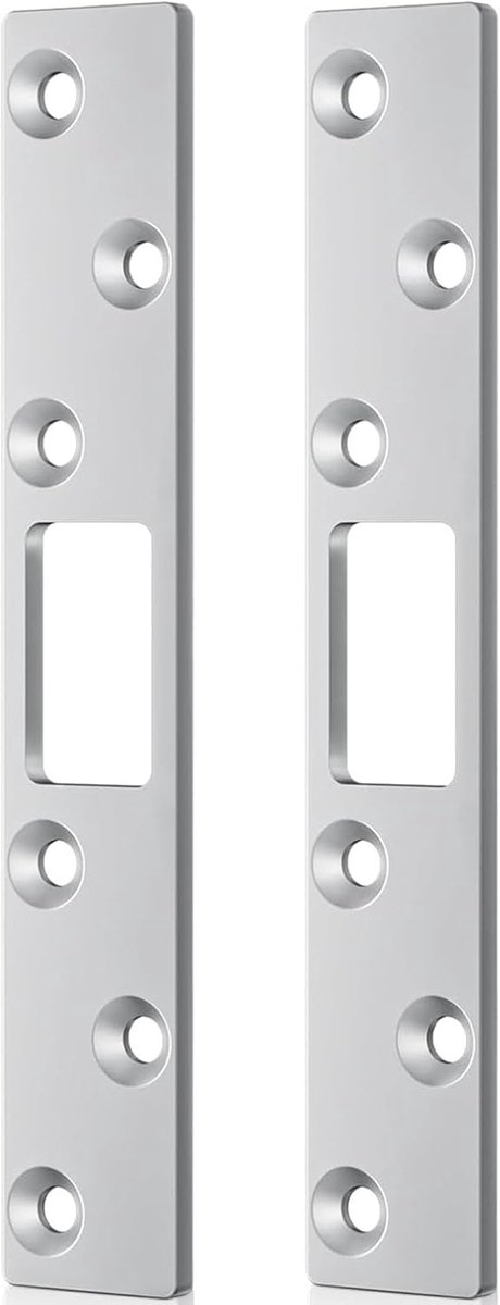 Deadbolt Sluitplaat - Deur Beveiliging - Deur Versterken - Roestvrij Staal - 15.2 x 2.5 cm - Zilver