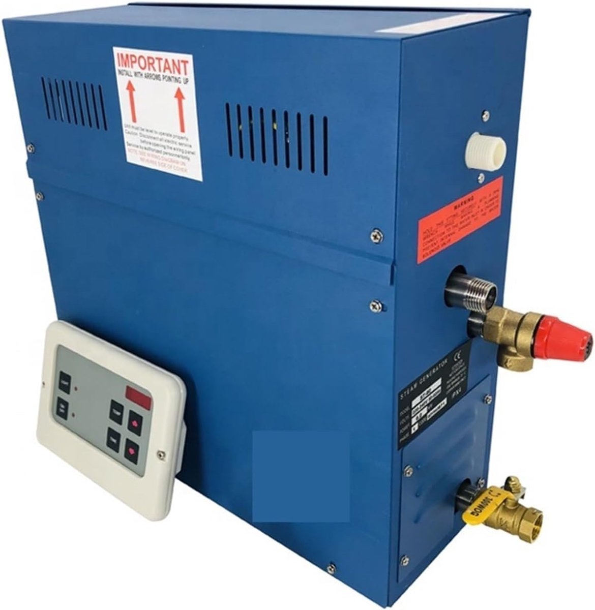 Stoomgenerator - Stoombadgenerator Saunagenerator - Ontspannen in Sauna - Snel Opwarmen - 5 kW - Zilverkleurig