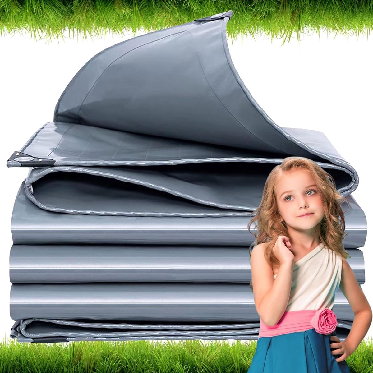 Zwaar Zeildoek - Waterdichte Hoes - Tuin Beschermen - UV Vorstbestendig - 0.5x7 m - Grijs