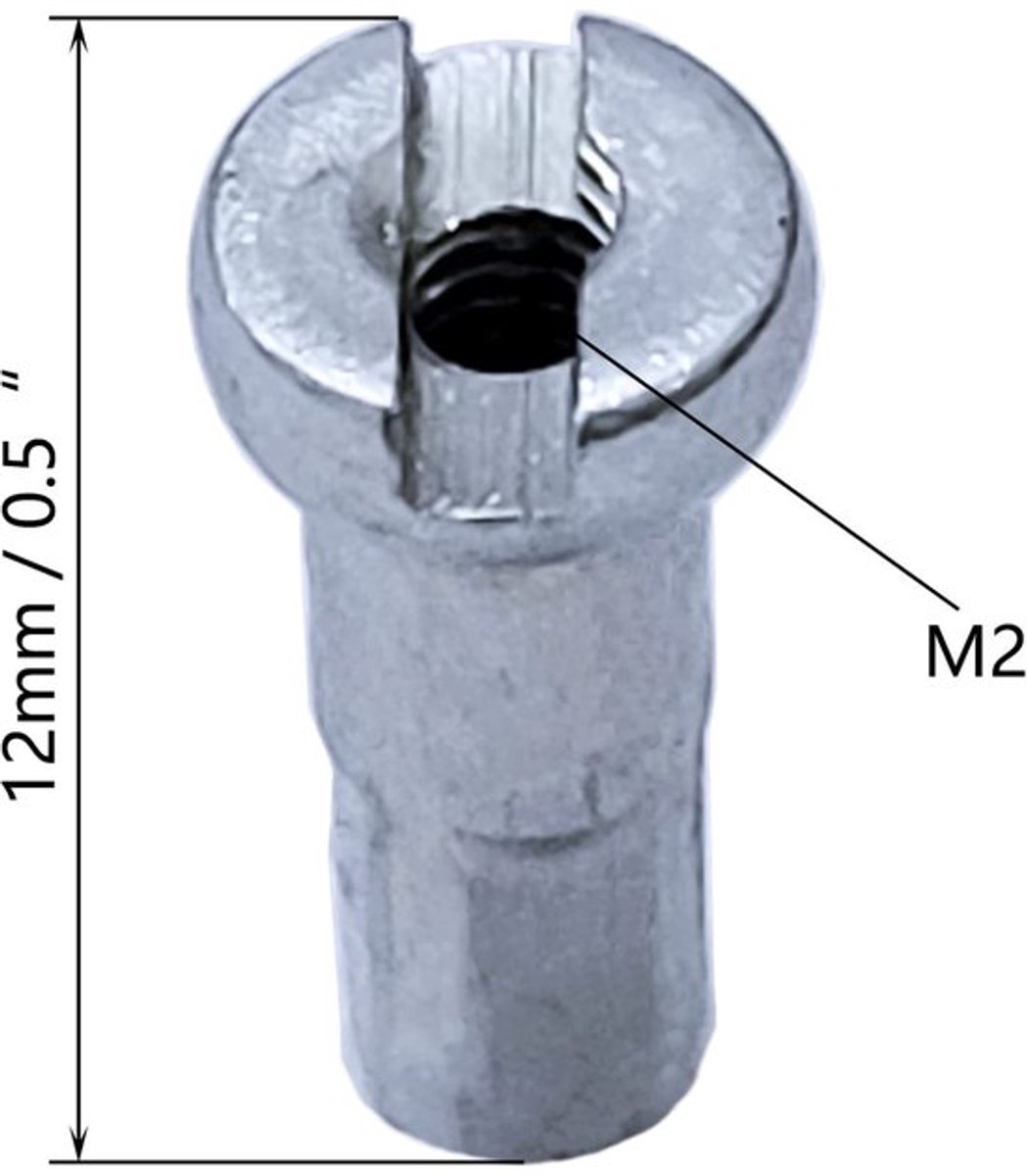 Dailygoods- Spakenmoeren 200 Stuks - Geschikt voor 14G/2mm