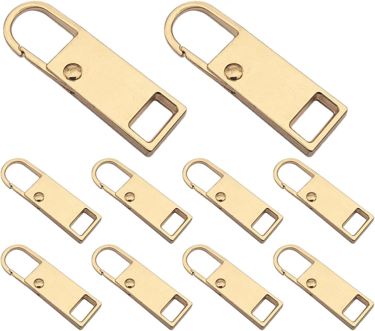 Bagage Rits Trekkers - Broek Rits Reparatie - Kleding Repareren - Afneembaar Ontwerp - 37 x 11 cm - Licht Goud