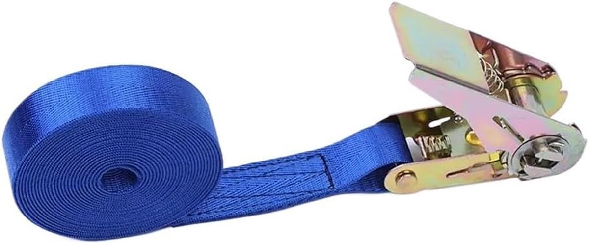 Intrekbare Spanbanden - Ratelriemen Bagage - Vervoer Beveiligen - Eenvoudig Ratelsysteem - 3 meter - Blauw