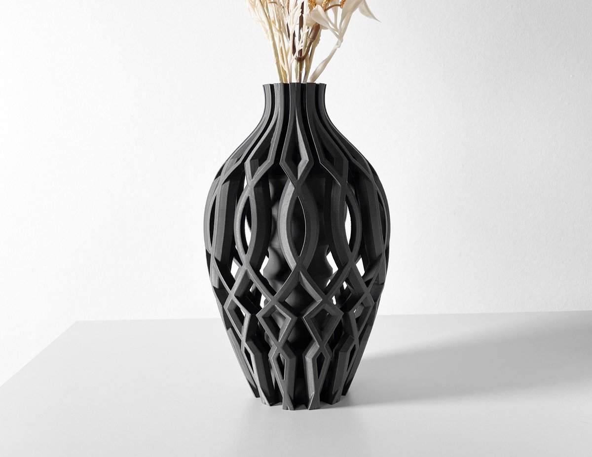 Skushy Vaas Vista - Geschikt voor Bouwbloemen - Japandi Designvaas voor Droogbloemen en Kunstbloemen - Sculpturale Decoratieve Vaas - Moderne Woondecoratie