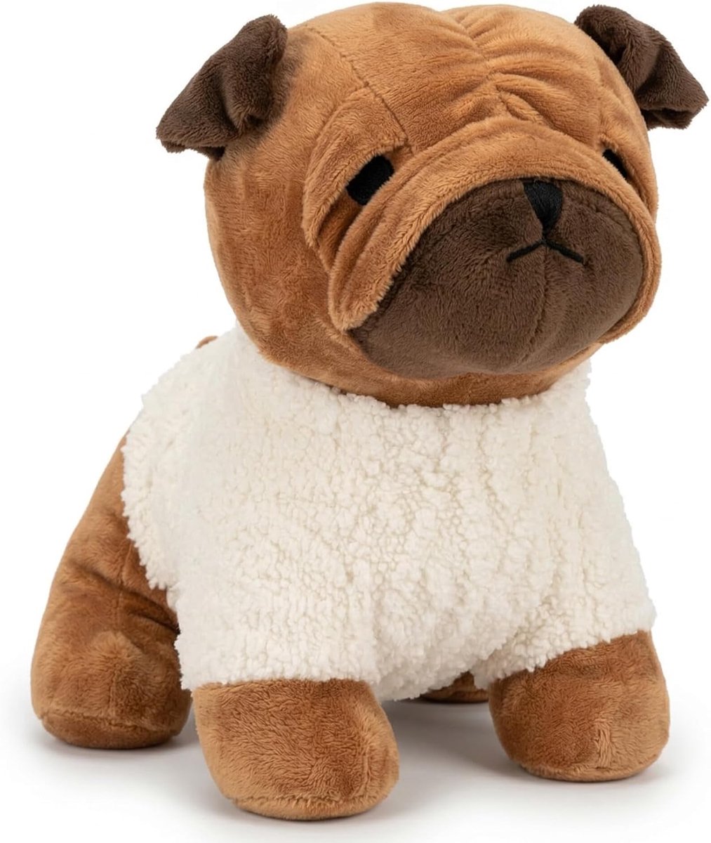 SnelShoppen - Khevga Deurstopper Hond - Decoratieve Deurhouder Hond van Stof, Schattige Deurbuffer voor Woonkamer, Kantoor en Kinderkamer, 1 kg Zwaar