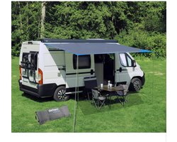 deiwo Essential Zonnezeil 4,50 x 2,4 m voor caravans, campers, waterkolom 2000 mm, luifel, grijs