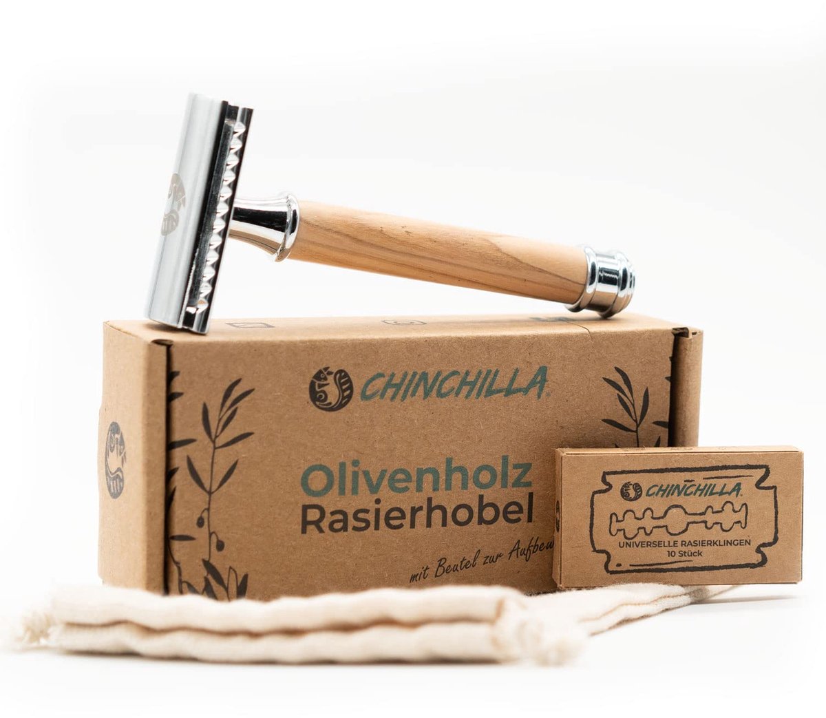 SnelShoppen - Veiligheidsscheermes voor Dames en Heren | Zero Waste Scheermes van Hout en Metaal | Inclusief 10 Scheermesjes en Opbergtas | Plastikvri
