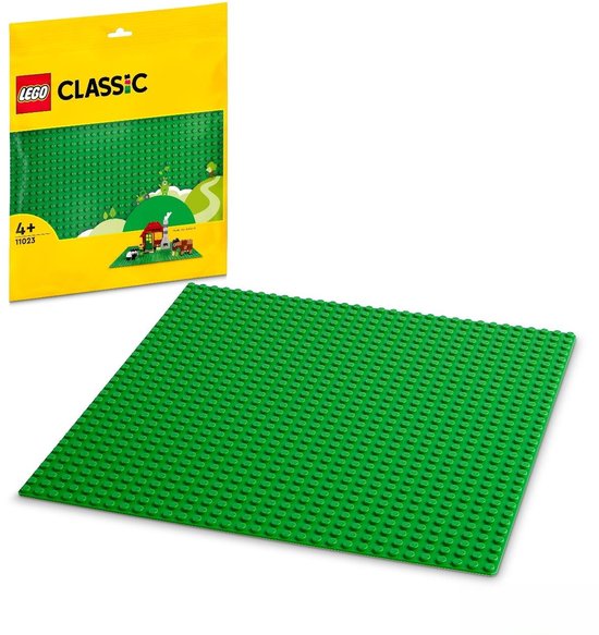 Groene LEGO Classic bouwplaat met 11023 op de verpakking.