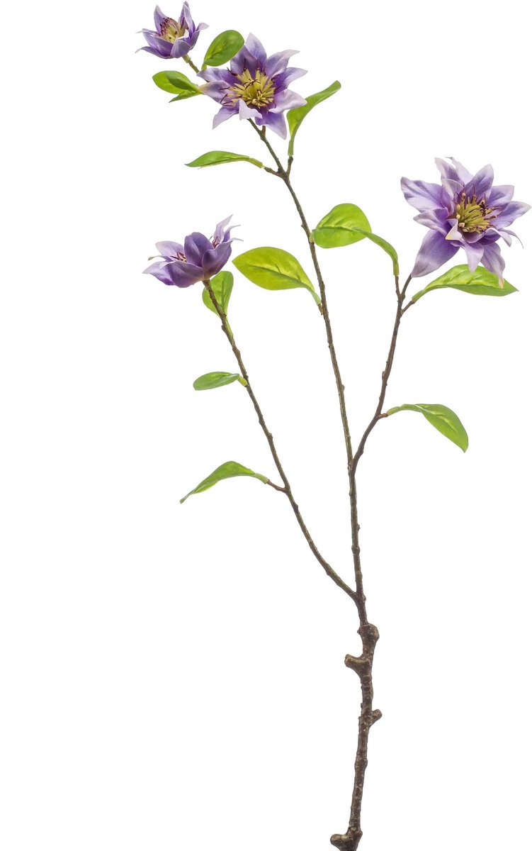 Emerald Kunstbloem Clematis 75cm paars - Kunstplant voor binnen