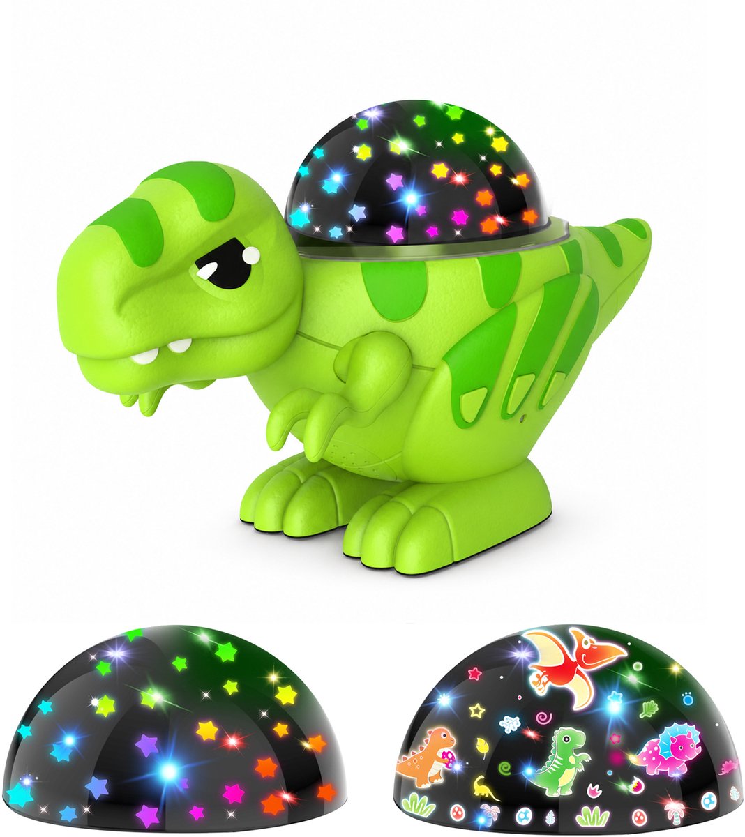 Dinosaurus Nachtlamp Projector - 360° Draaibaar met 2 Films - Groen - voor Kinderen 1-10 Jaar - Cadeau voor Jongens - 1 Set