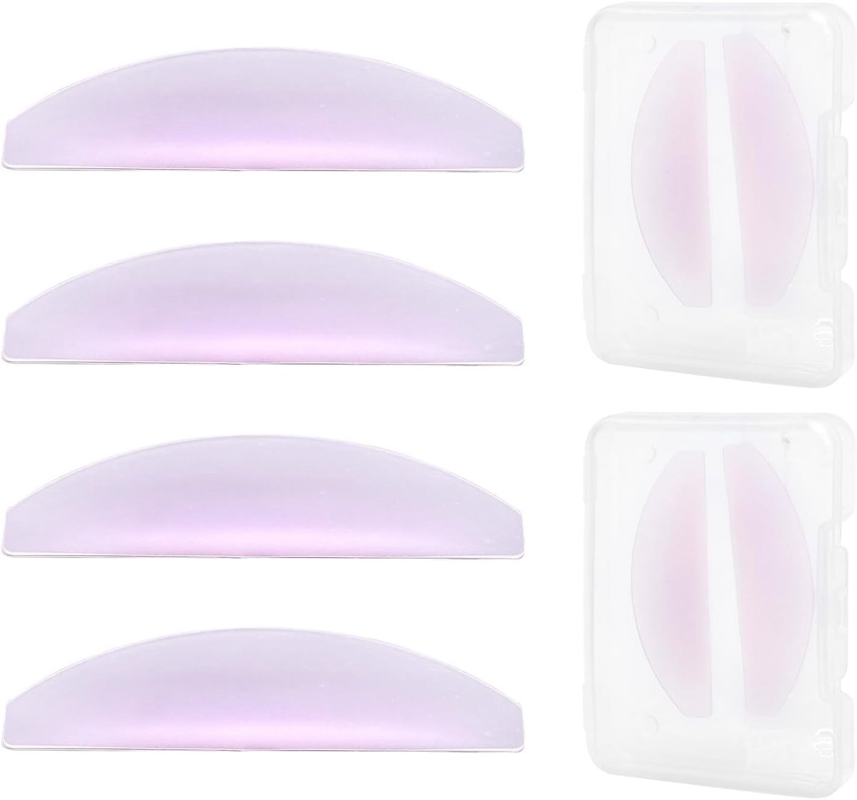 SnelShoppen - Eyelash Lifting Pads, Herbruikbare Siliconen Wimperlifting Pads, Ultra Dun en Zelfklevend, Perfect voor Salon Gebruik, Roze, 1 Stuk, Ide