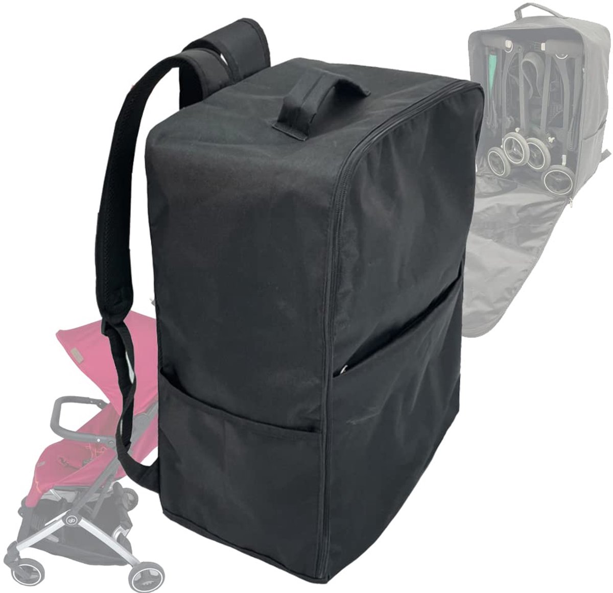 SnelShoppen - Wandelwagen reistas, rugzak en kinderwagen opbergtas voor Cybex Libelle, GB Pockit+ All-City, GB Pockit+ All-Terra, draagbaar, lichtgewi