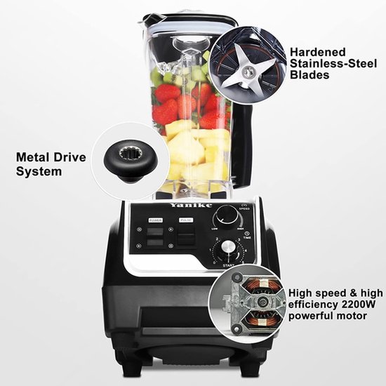 Krachtige Professionele Blender 2200W voor Smoothies & IJshakselaar met 2L Tritan Kan van Merkloos — afbeelding 4