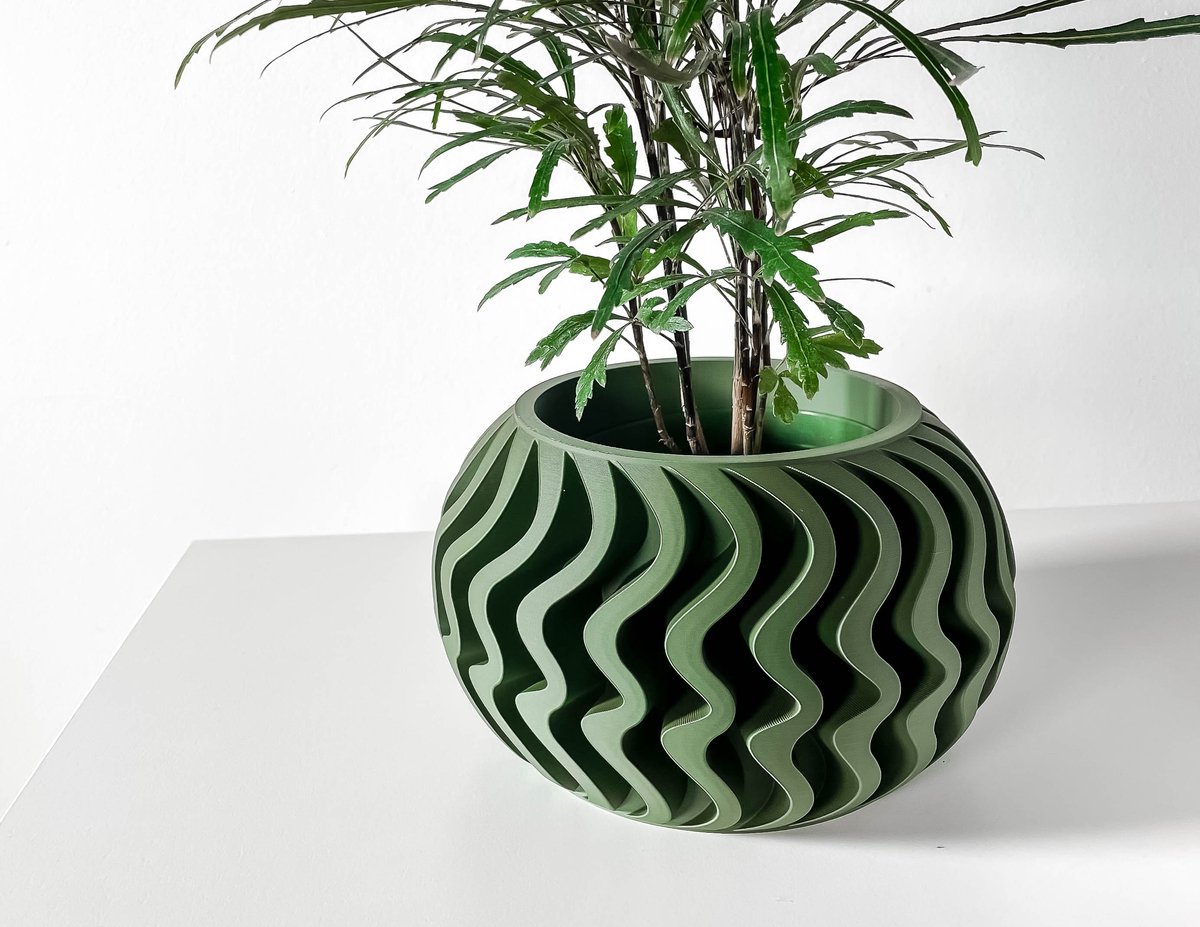 Skushy Noli Bloempot - Moderne Designpot voor Kamerplanten - Sculpturale Plantenpot voor Woonkamer en Kantoor - Premium Woondecoratie