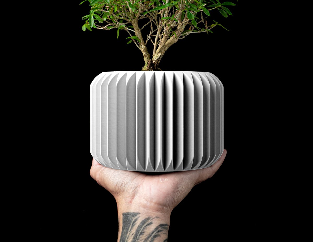 Skushy Nila Bloempot - Moderne Designpot voor Kamerplanten - Sculpturale Plantenpot voor Woonkamer en Kantoor - Premium Woondecoratie