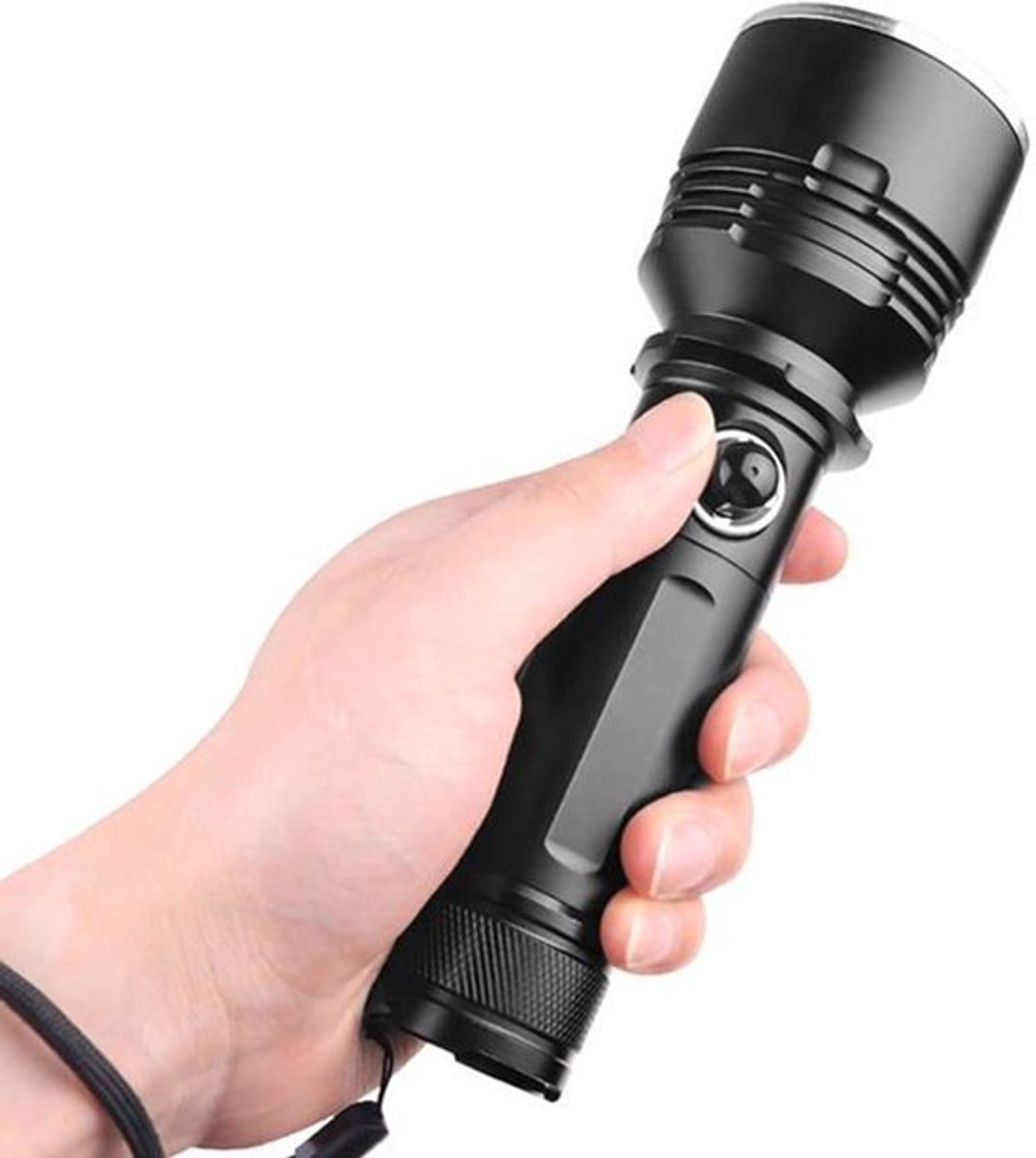 Duiklamp, onderwaterzaklamp, ultrahelder 5000 lumen, 3 standen, inclusief batterij en reserveonderdelen.