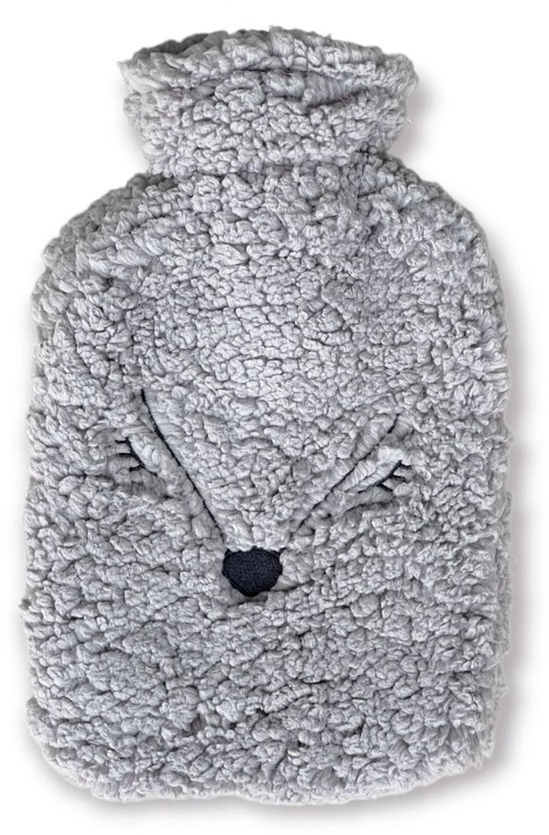 Warmwaterkruik 2 Liter - Zachte Fleece Bekleding - Bedfles - Ideale Bedwarmer - Milieuvriendelijk - Verlicht Pijn