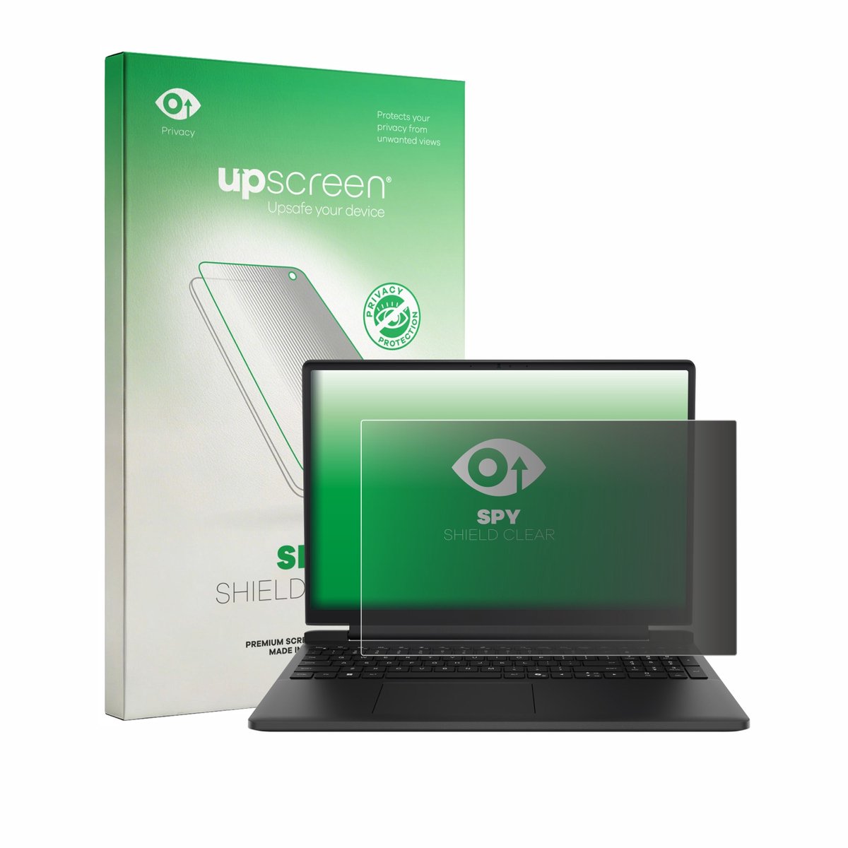 upscreen - privacy screenprotector voor Dell Alienware 15 DA15260 - Folie Beschermfolie Blauwlichtfilter