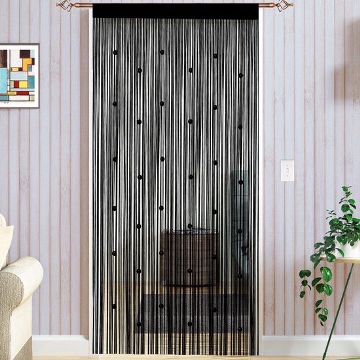 Kralengordijn 90 x 245 cm - Vliegengordijn - Insectenbescherming - Decoratief Gordijn - Kunststof Kralen - 11 Kleuren beschikbaar - Deurgordijn