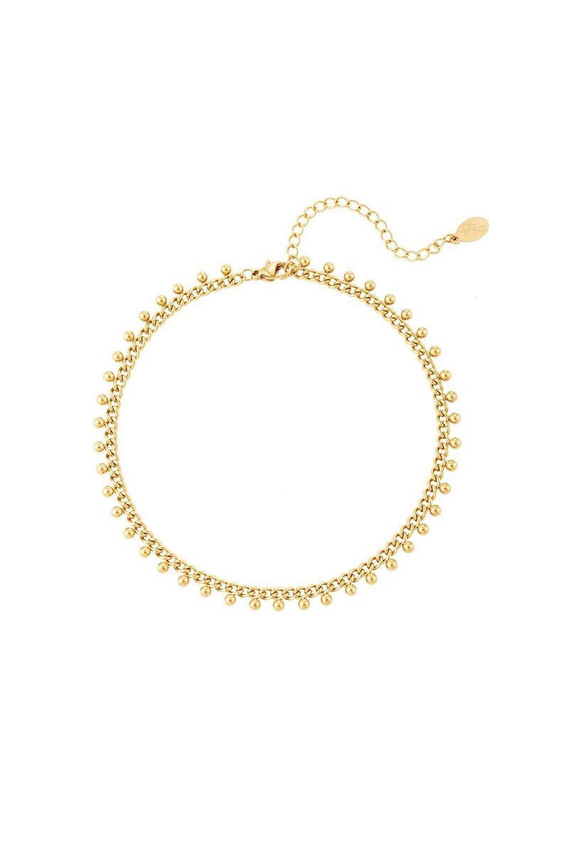Bolletjes - Enkelbandje - Goud - Stainless Steel - - Goud