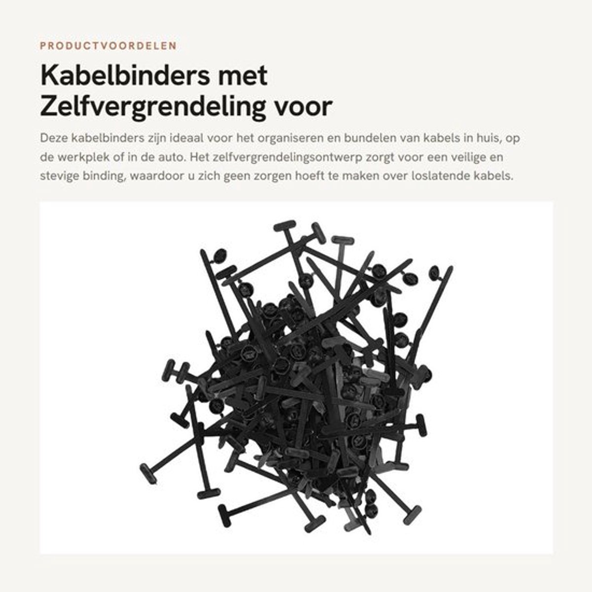 Kabelbinders met Zelfvergrendeling voor Diverse Toepassingen