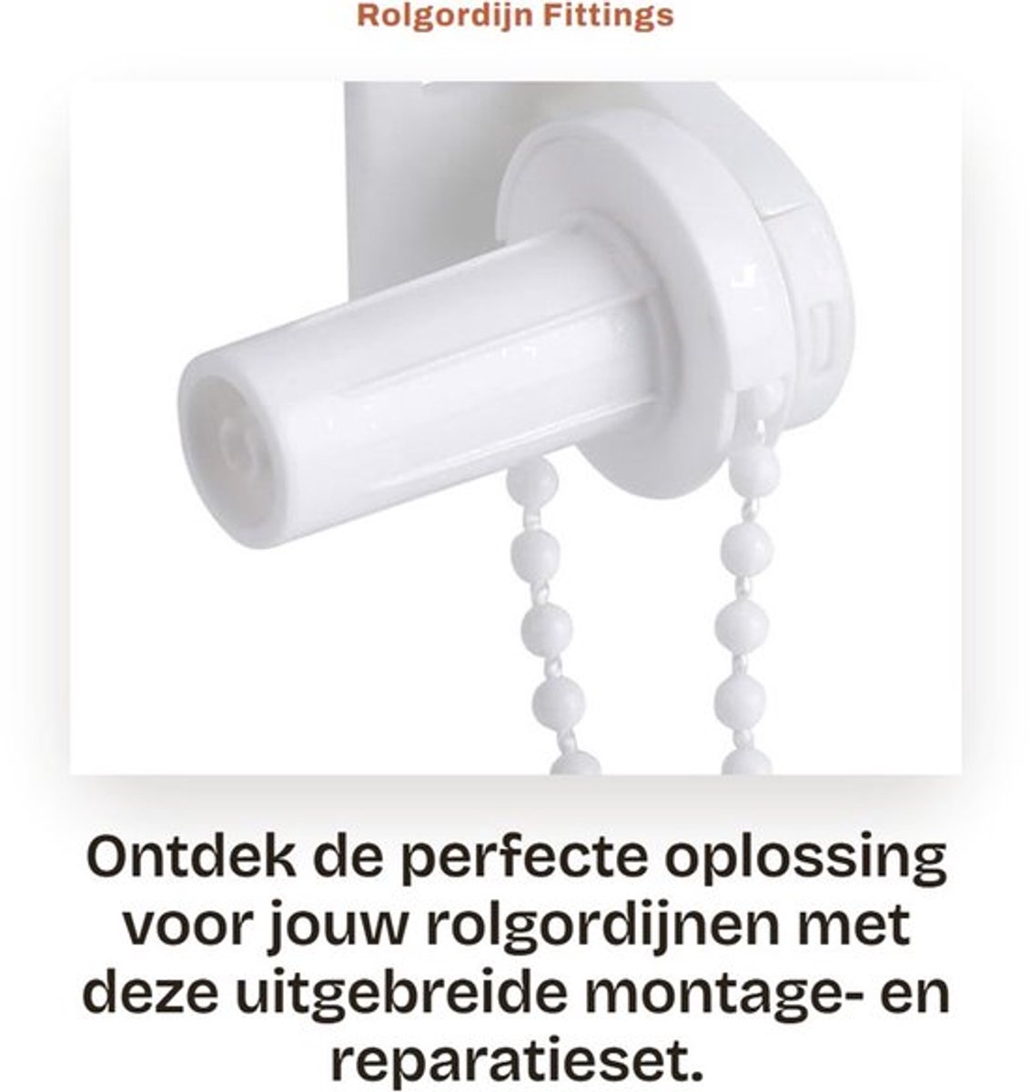 Rolgordijn Montage Reparatieset - Koppeling/Beugel - Kralenketting - Bevestigingsset - Ges