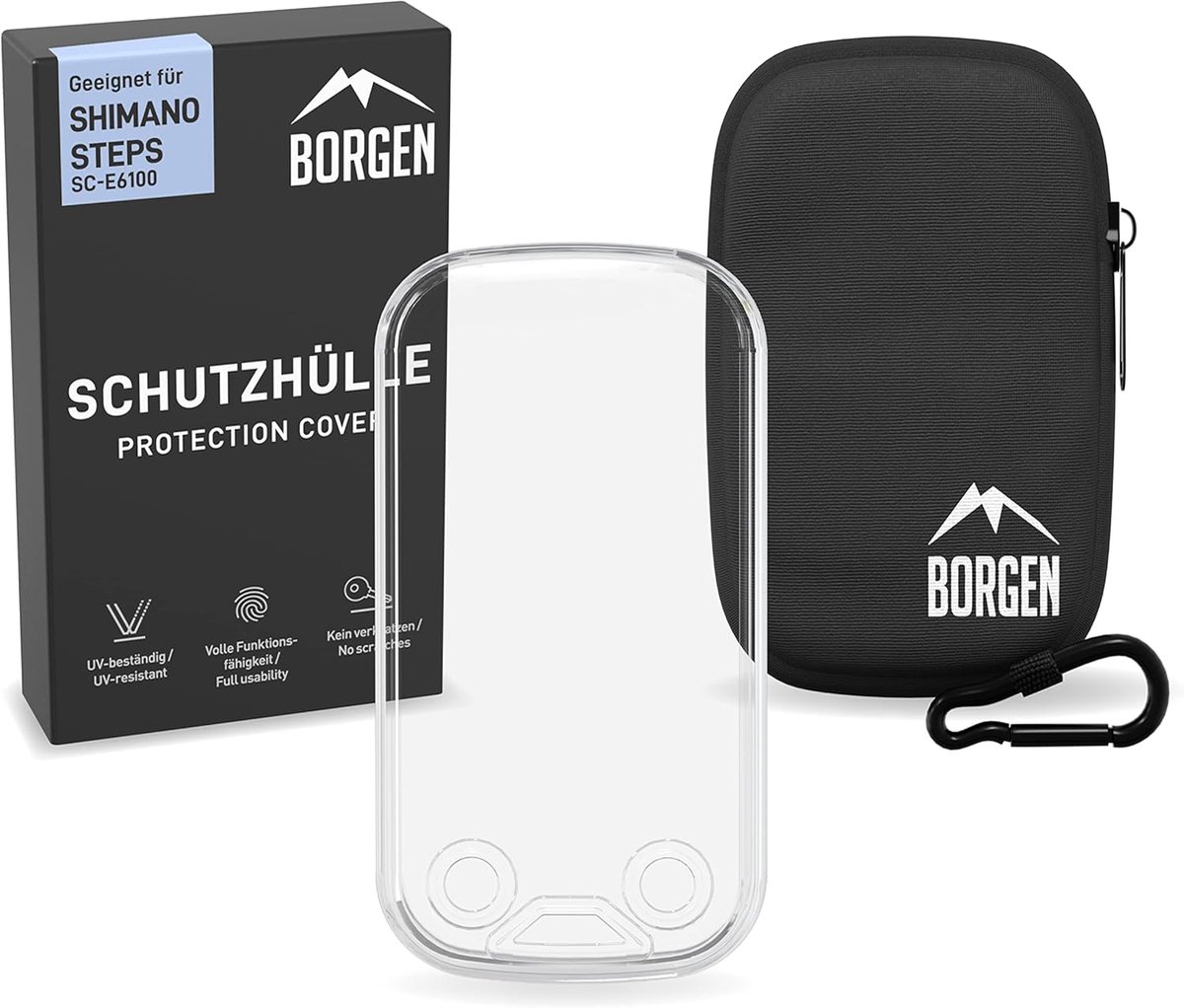 SnelShoppen - Borgen E-bike Scherm Beschermer Shimano Steps SC-E-6100 | Transparant & Waterdicht | Bescherming tegen Krassen & Stoten | Perfecte Pasvo