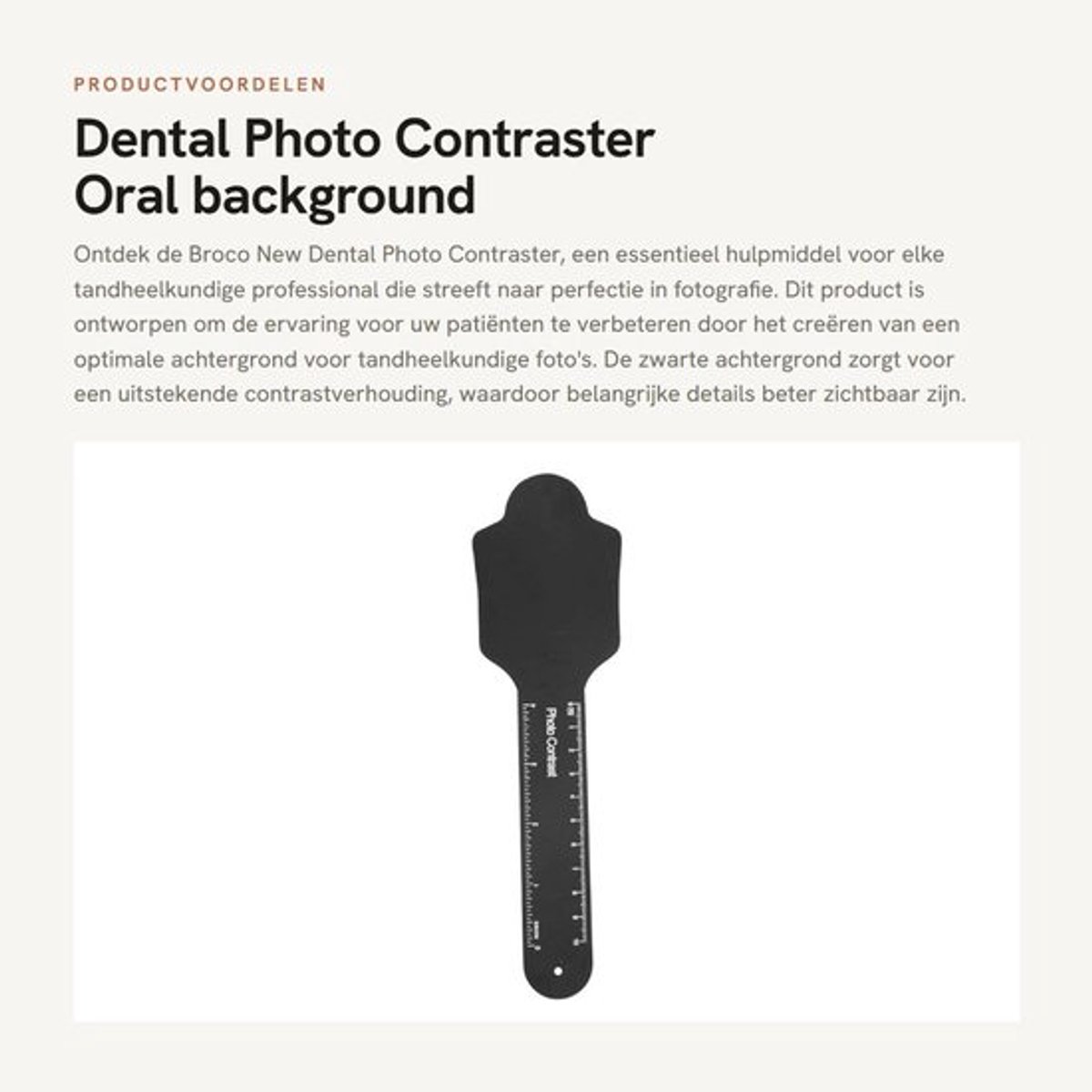 Foto Contraster Zwart - PVC Materiaal - Comfortabel voor Patiënt - Zelfsteriliseerbaar - 22.5 x 6.3 cm - Hoge Kwaliteit - Foto Achtergrond