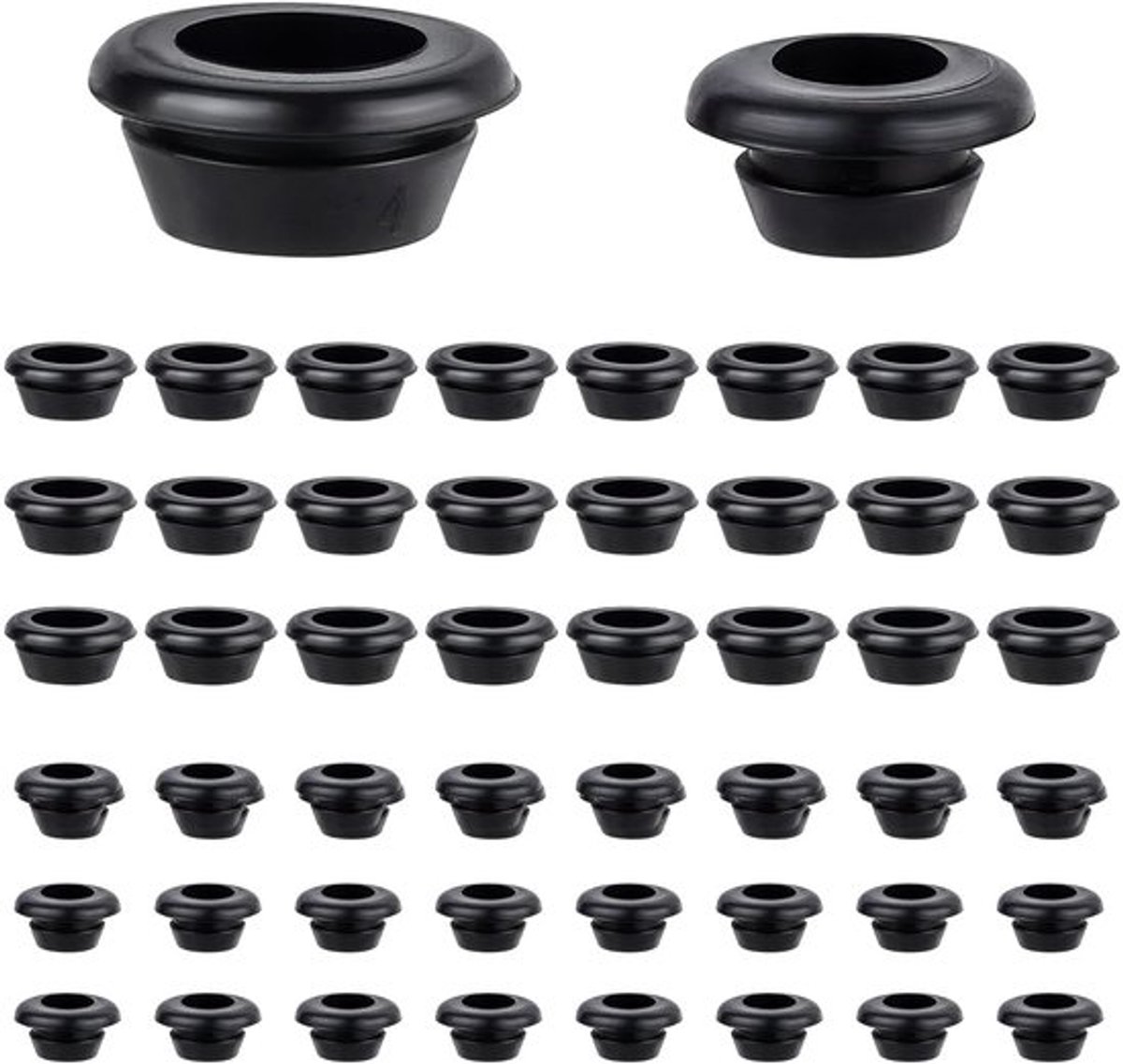 Kabeldoorvoeren 60 Stuks - Rubber Beschermringen - Waterdichte Doorvoeringen - Binnendiameter 8/12mm - Effectieve Bescherming - Voor Auto/Electronica
