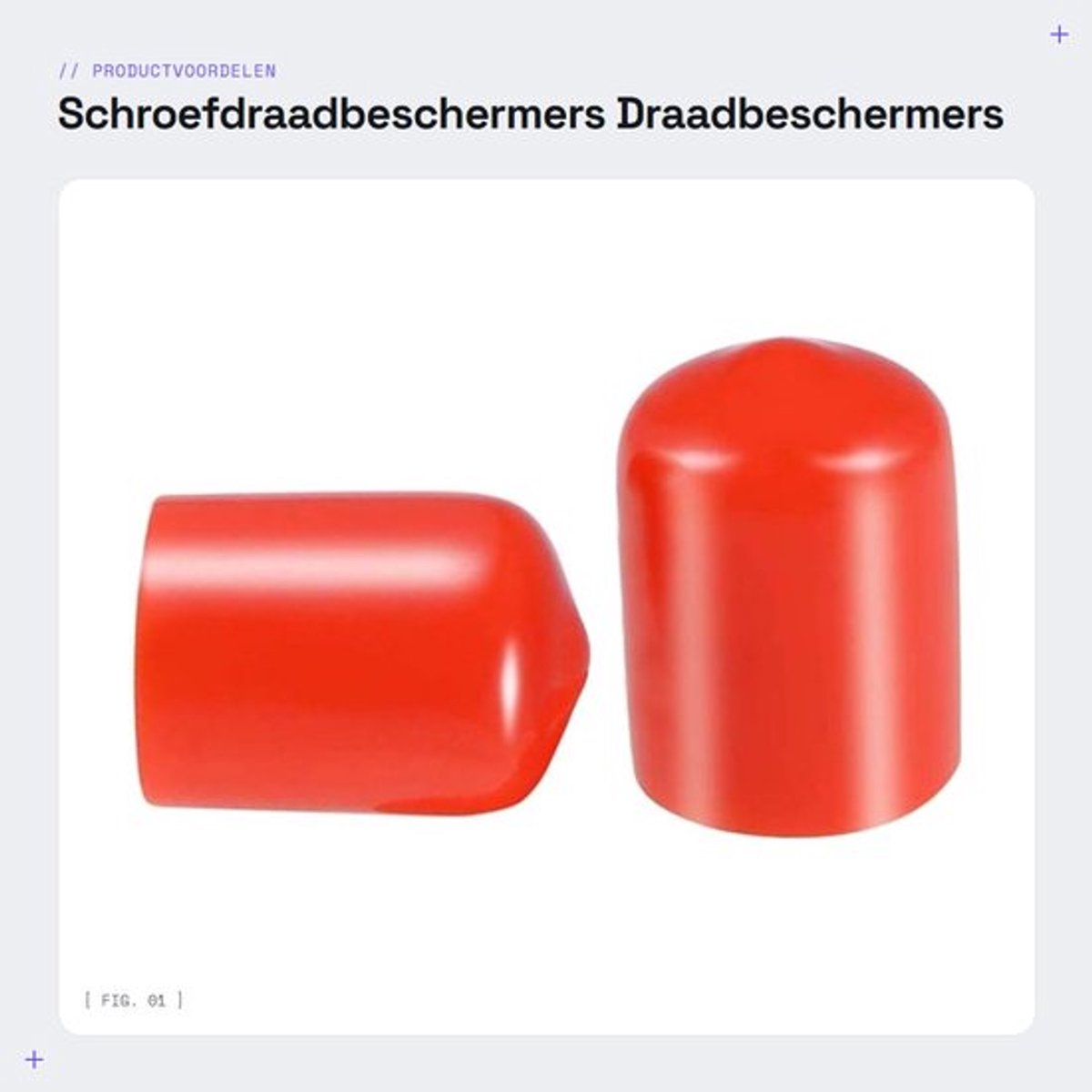 Schroefdraadbeschermers - Draadbeschermers voor schroeven - Flexibel PVC-rubber - Rood - Eindkappen voor buizen - Perfect voor meubelpote...