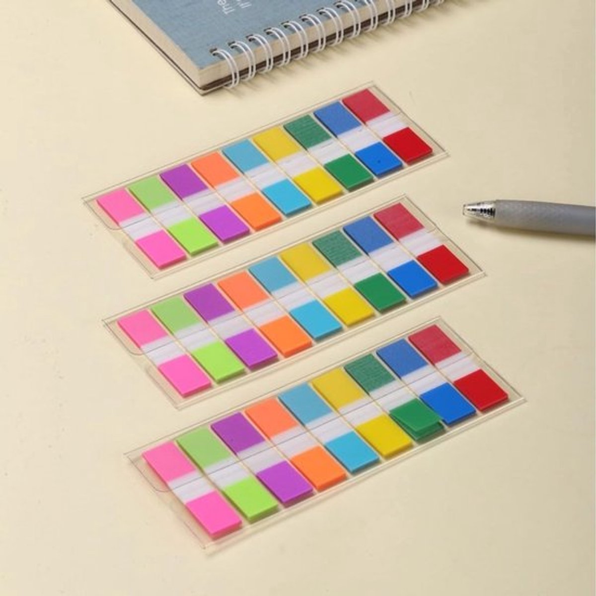 Plakbriefjes 5-delige set - Transparant - Zelfklevende Notitieblaadjes - Herbruikbaar - Waterdicht - Scheurvast 135 x 53 mm