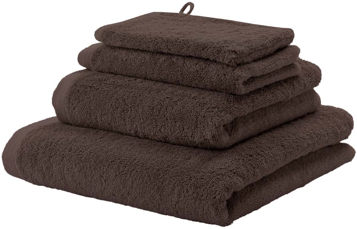 Aquanova London handdoek 55x100cm - pecanbruin