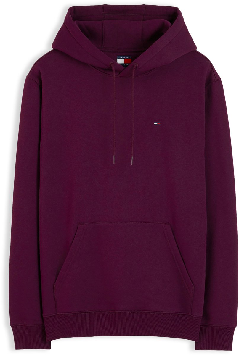Tommy Jeans Trui Tjm Reg S Flag Hoodie Ext Dm0dm20742 V11 Calypso Berry Mannen Rood