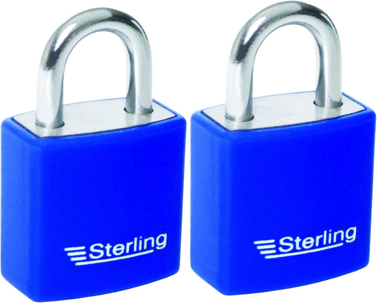 SnelShoppen - 2x Aluminium Hangsloten 20mm - Corrosiebestendig - Multi-Kleur - Sleutel Alike - Perfect voor Tuin, Deur, Koffer, en Meer