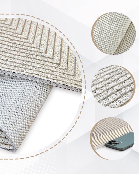 Douchemat - Badkamer Accessoire - Veilig Douchen - Sneldrogend Comfort - 90x90 cm - Grijs — afbeelding 3