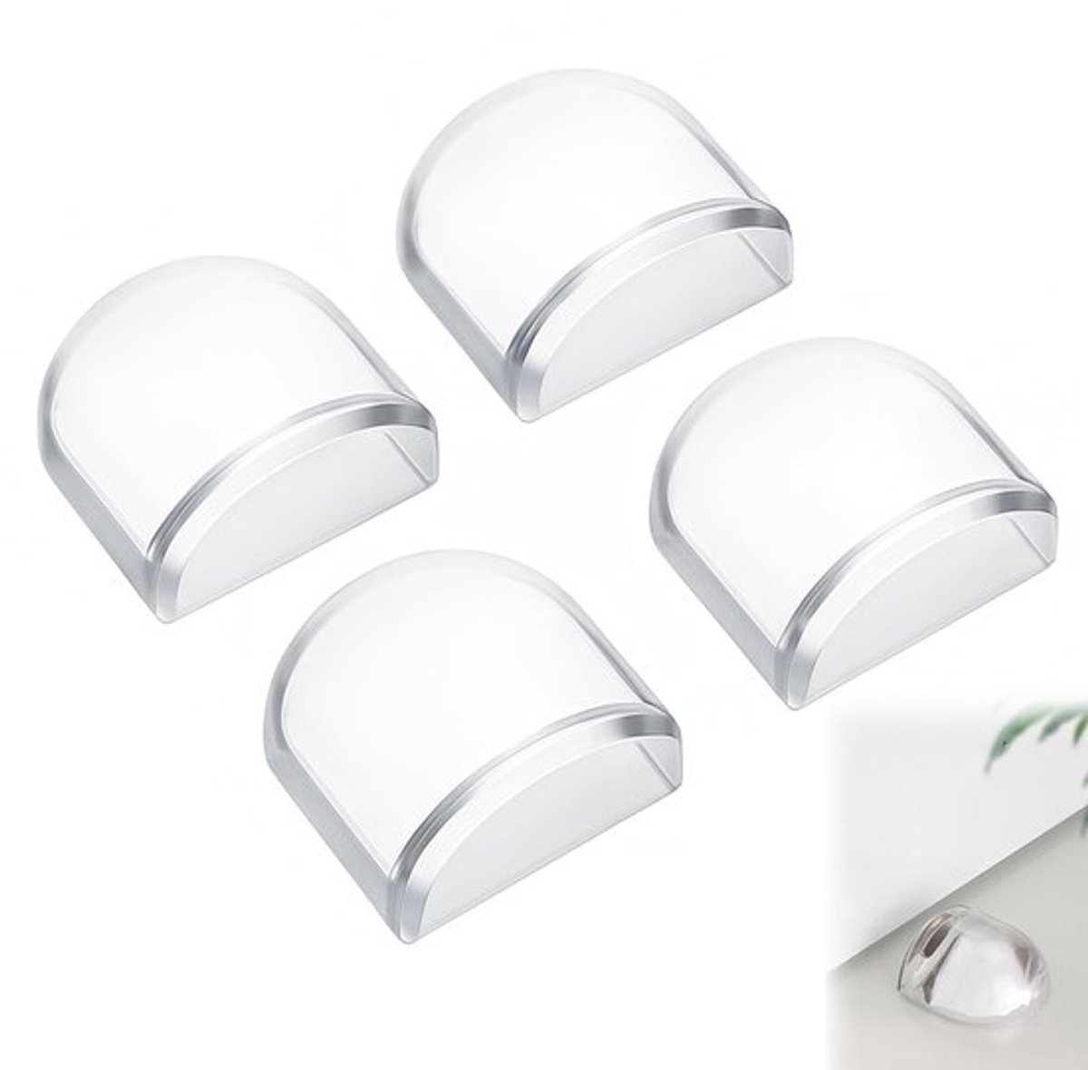 Deurstopper Zelfklevend - 4 Stuks - Vloerdeurstopper - Bescherming voor Muren/Vloeren/Meubels - Dikte 4 mm - Discreet Design