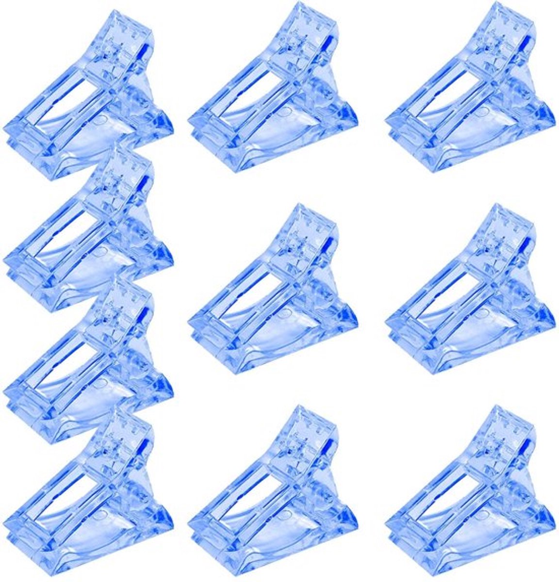 Nagelclips 10 stuks - Gelnagelclips - Kristallen Nagelclips - Nagelverlenging - Nail Art Gereedschap - Duurzaam ontwerp - Nagelklemmen